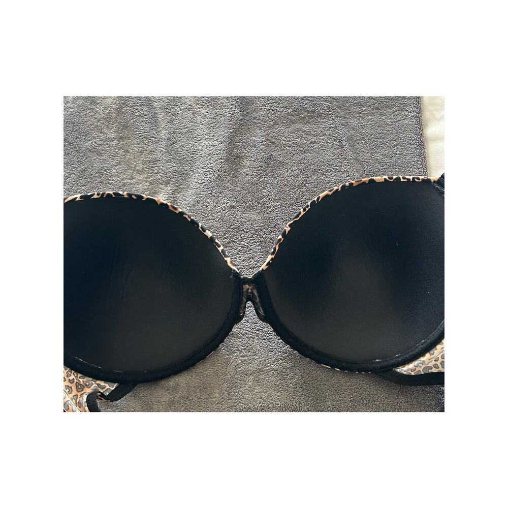 Juicy Couture Women's Bra 42 D Leopard Print Underwire Adjustable Straps - Picture 4 of 10